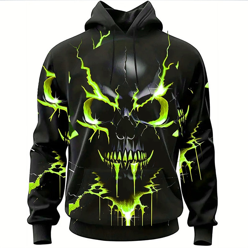Halloween Skull Graphic Hoodie
