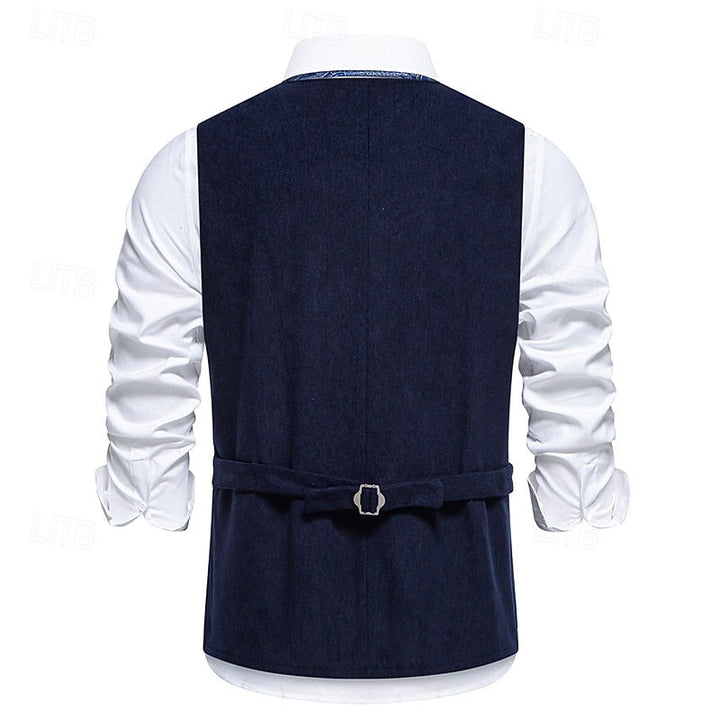 Embroidered Single-Breasted Vest
