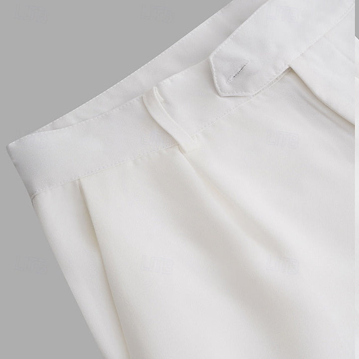 Tailored Straight-Leg Dress Pants