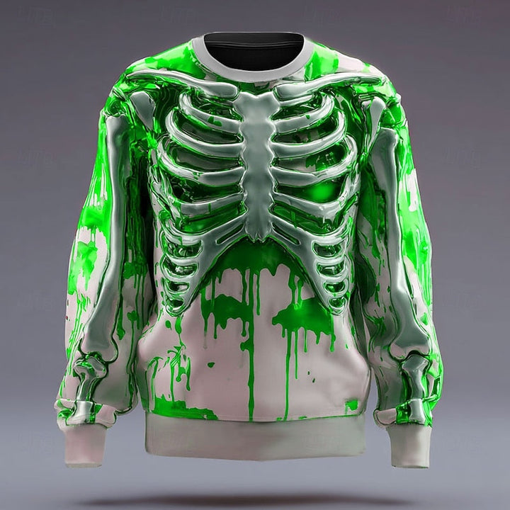 Halloween Skeleton Crew Neck Sweatshirt