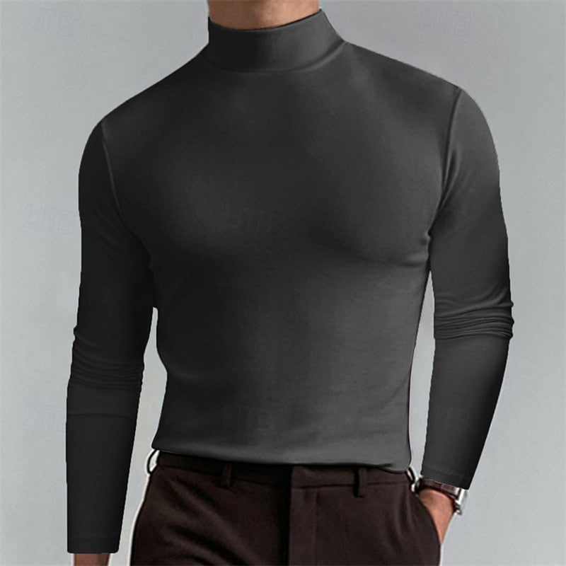 Refined Mock-Neck Turtleneck