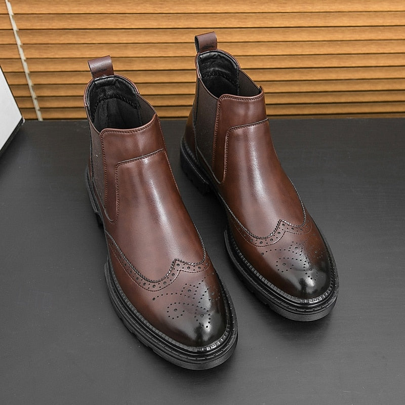 Wingtip Chelsea Boots