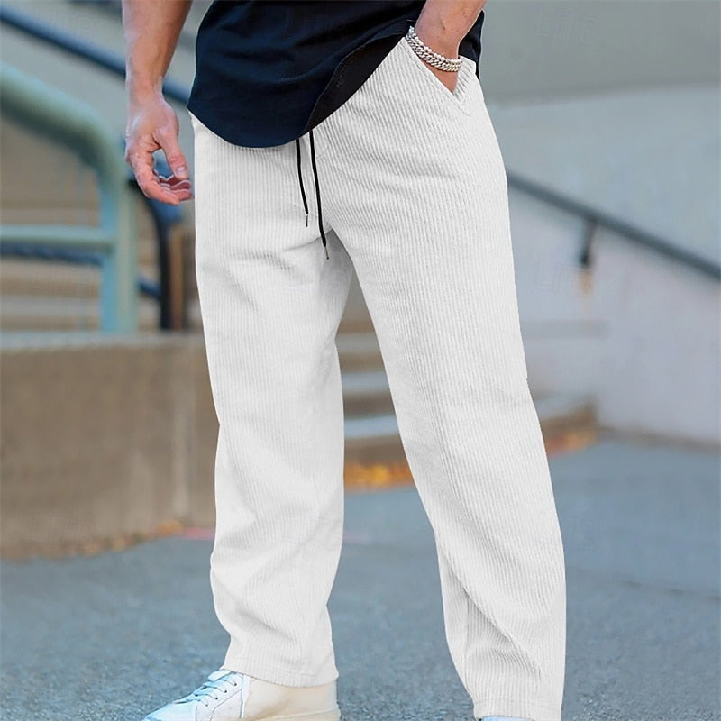 Relaxed Ribbed Pants