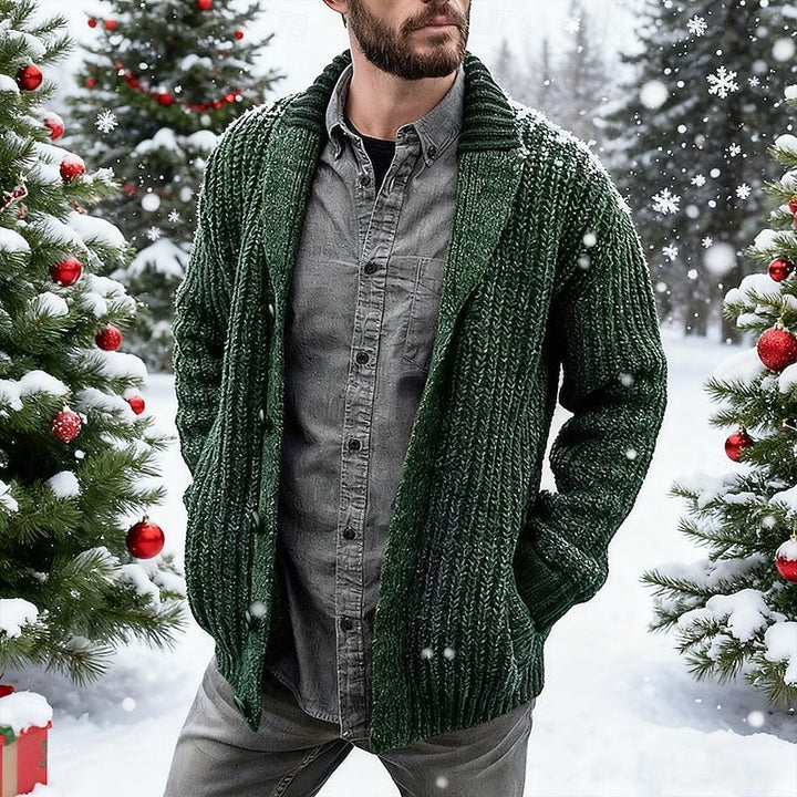 Shawl Collar Knit Cardigan