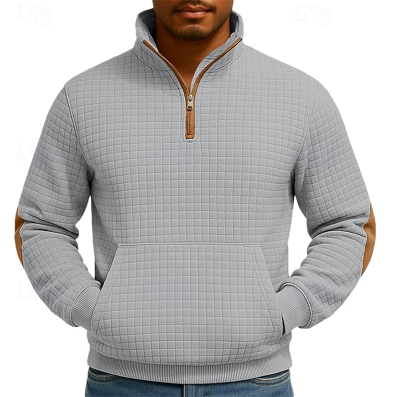 Textured Quarter-Zip Pullover