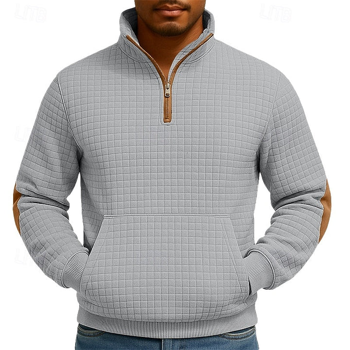 Textured Quarter-Zip Pullover