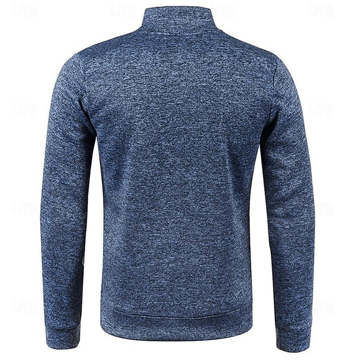 Quarter-Zip Long-Sleeve Polo Shirt