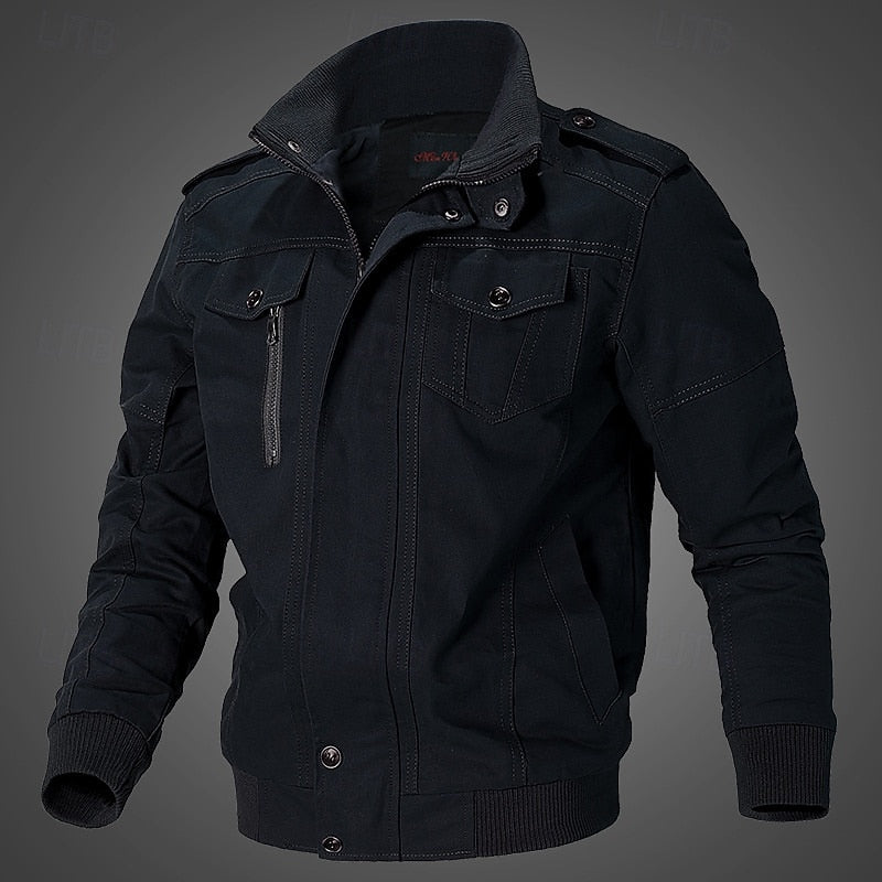 Rugged Stand-Collar Field Jacket