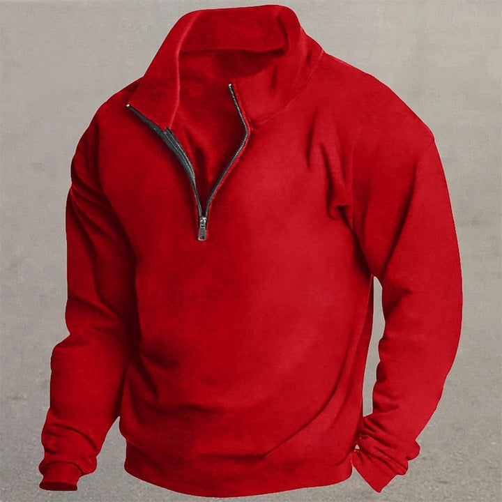 Quarter-Zip Standing Collar Pullover