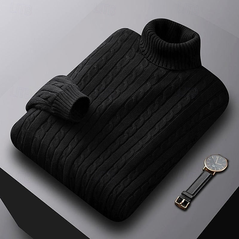Cable Knit Turtleneck Sweater