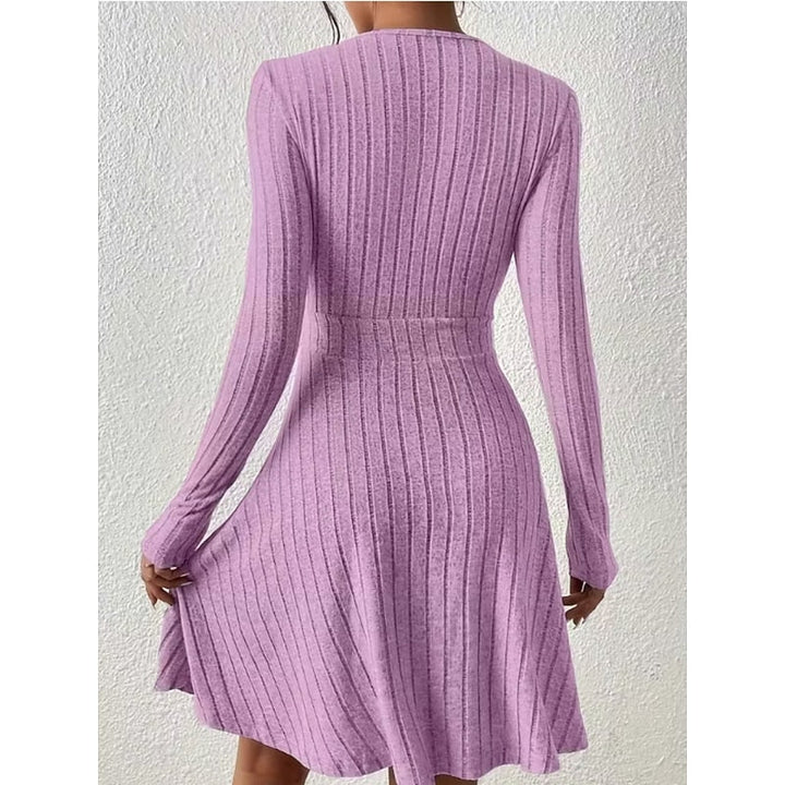 Wrap-Neck A-Line Dress