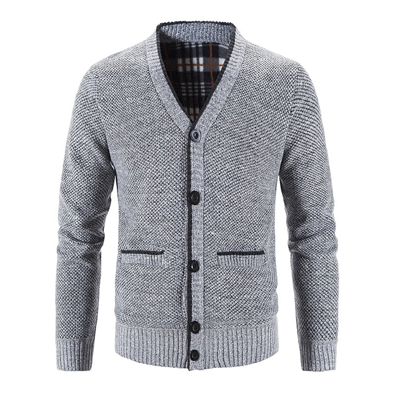 Button-Front V-Neck Cardigan