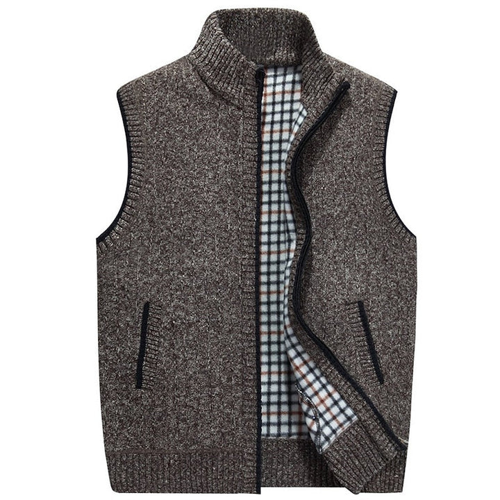 Cozy Stand-Collar Zip Vest
