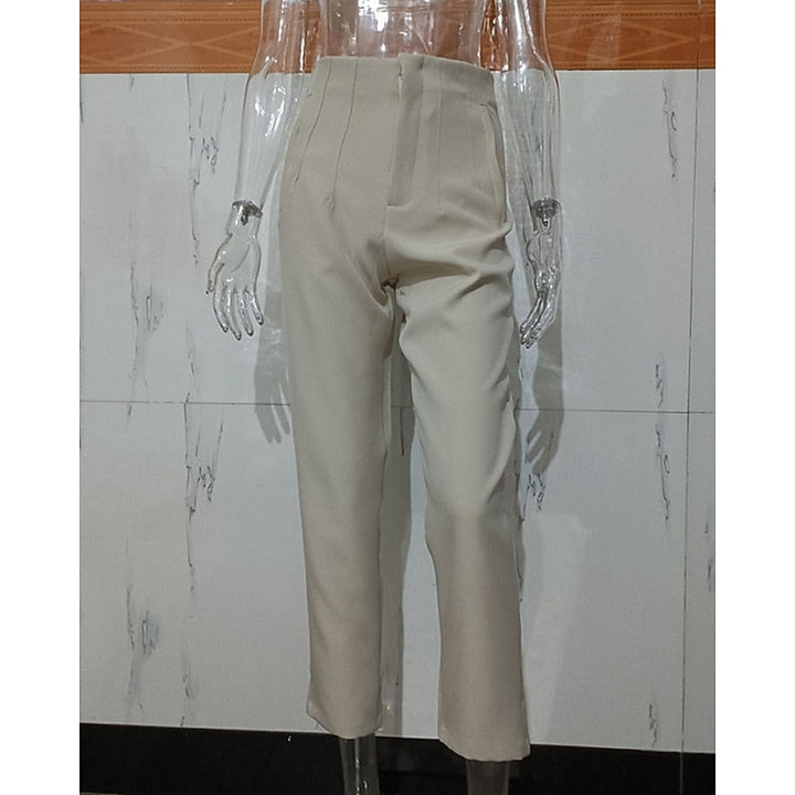 High-Waisted Tailored Pants