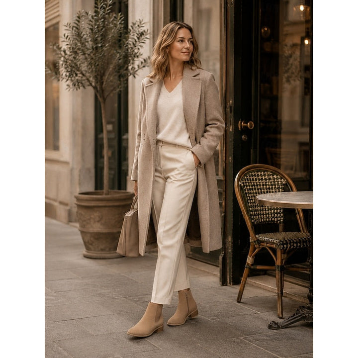 Pointed-Toe Block Heel Ankle Boots