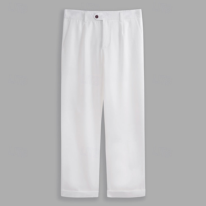 Tailored Straight-Leg Dress Pants