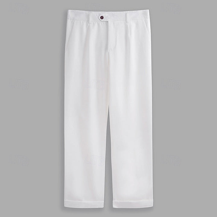 Tailored Straight-Leg Dress Pants
