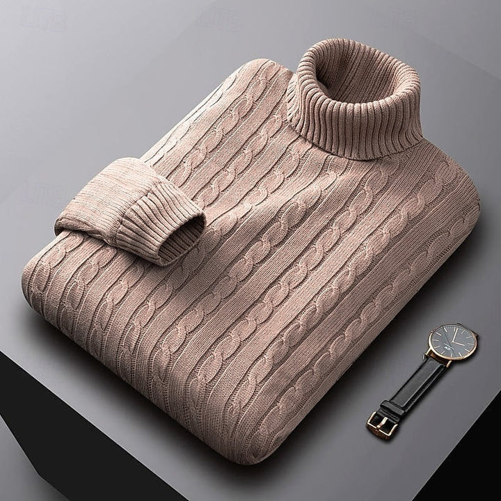 Cable Knit Turtleneck Sweater