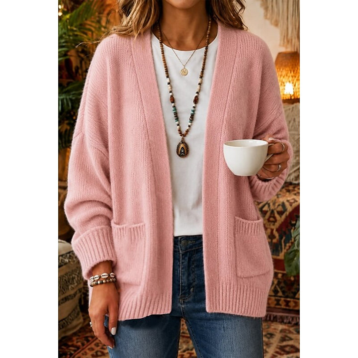 Relaxed Open-Front Cardigan