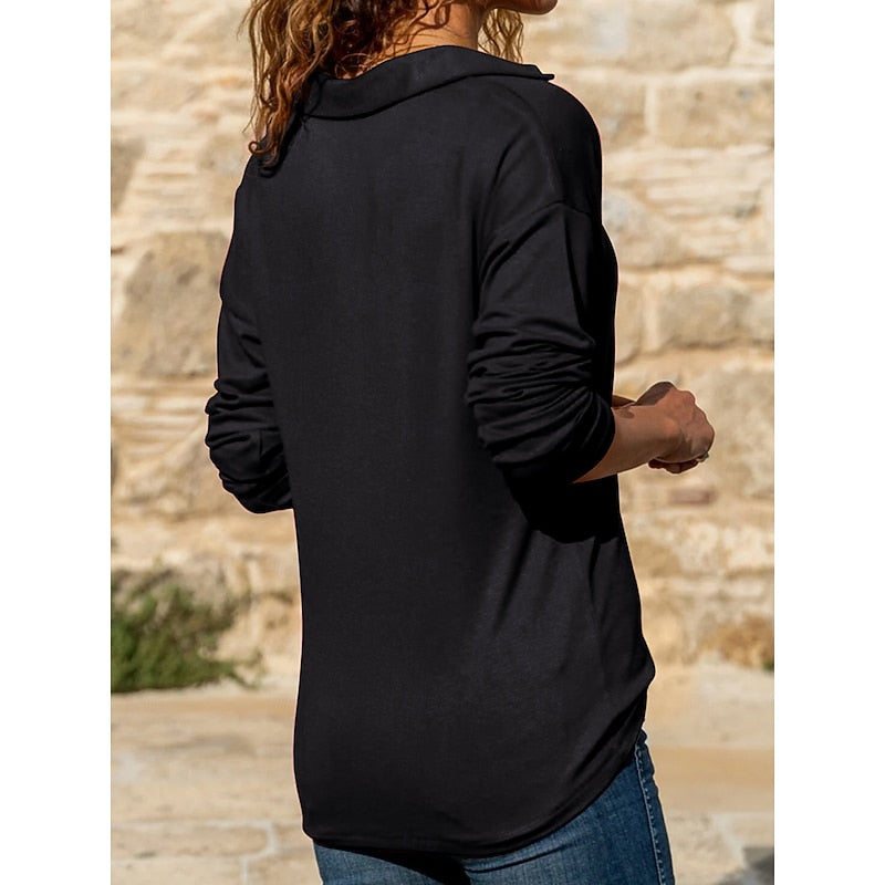 Relaxed Quarter-Zip Top