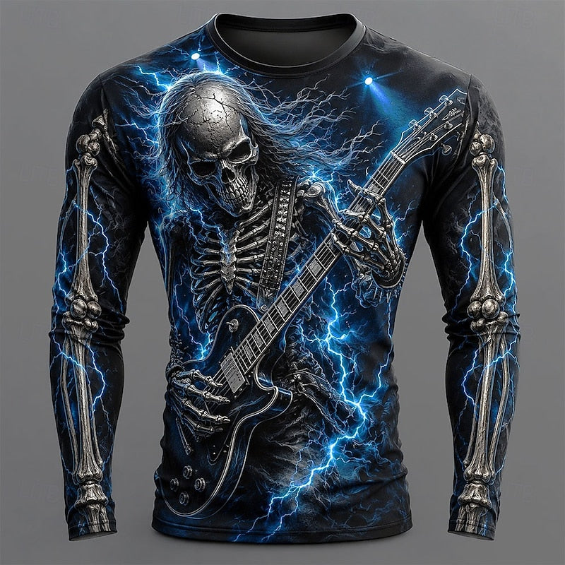 Skeleton Guitar Long Sleeve T-Shirt
