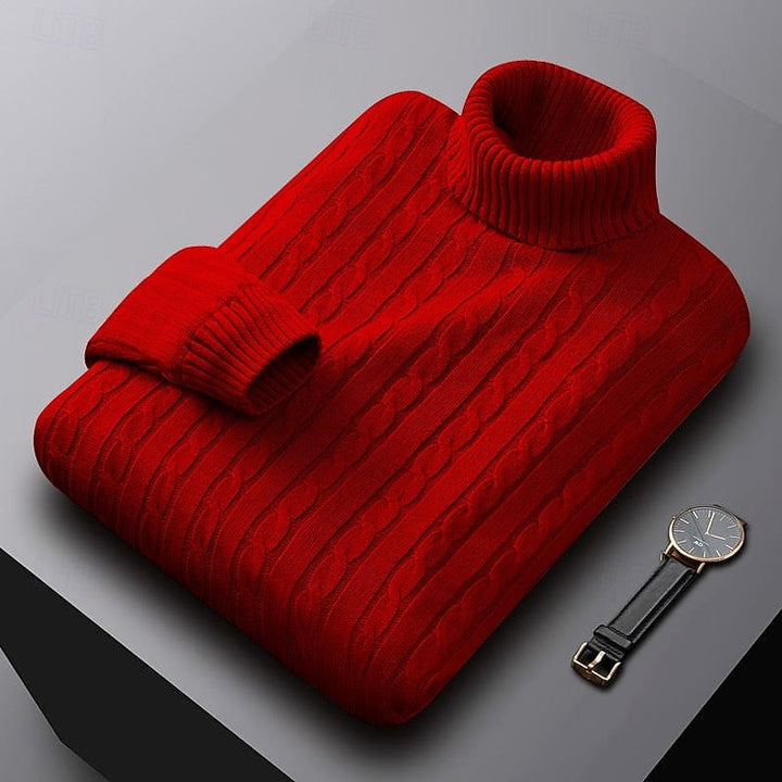 Cable Knit Turtleneck Sweater