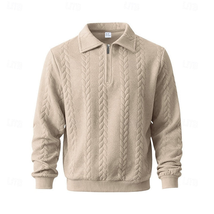 Collared Quarter-Zip Sweater