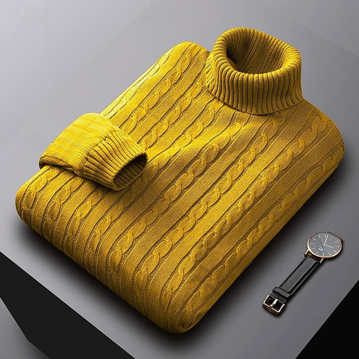 Cable Knit Turtleneck Sweater