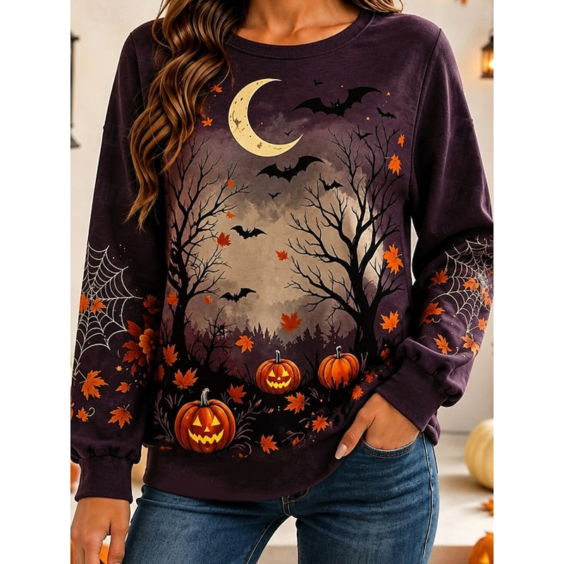 Halloween Moonlit Pumpkin Sweatshirt