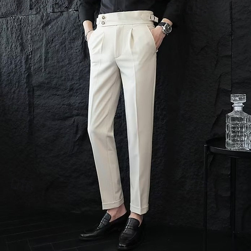 Tailored Straight-Leg Pants