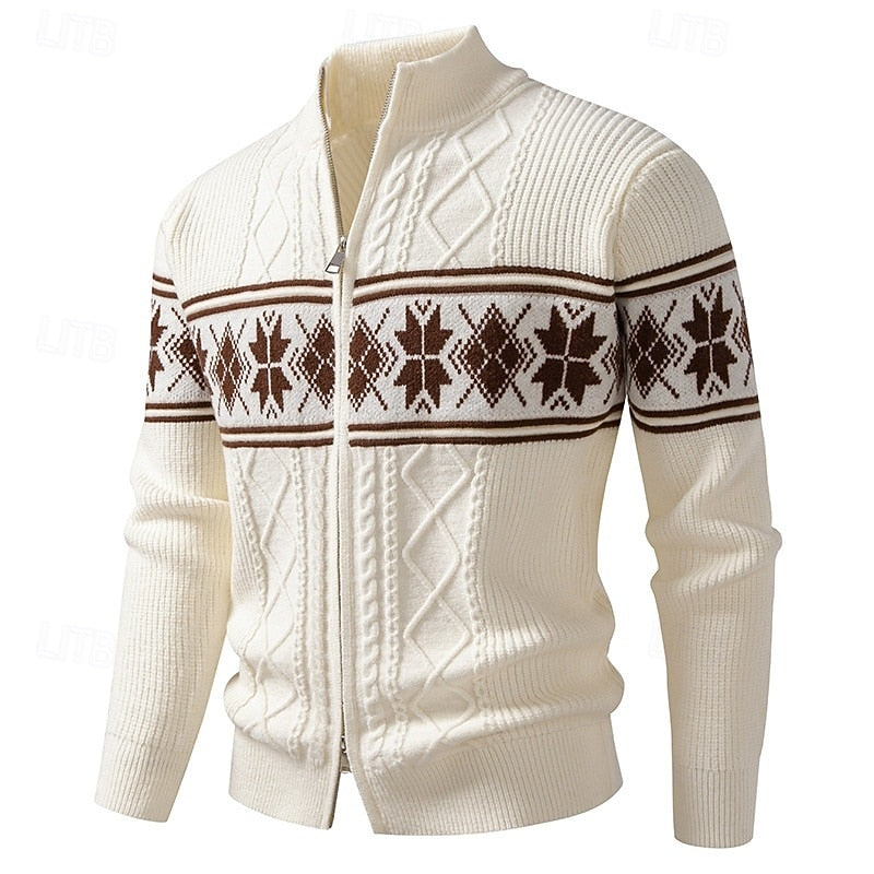 Fair Isle Zip Cardigan