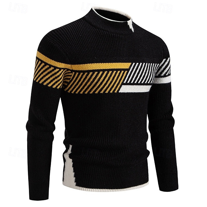 Textured Color-Block Sweater