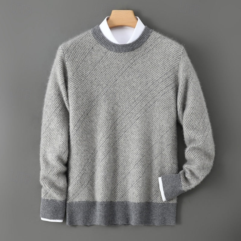 Textured Crew Neck Sweater