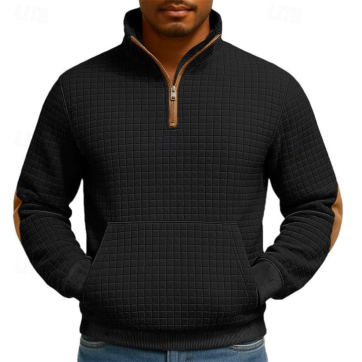 Textured Quarter-Zip Pullover