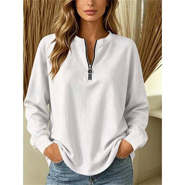 Relaxed Quarter-Zip Top