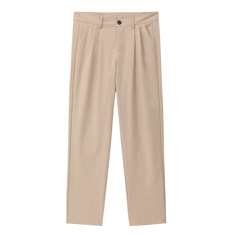 Tailored Straight-Leg Pants