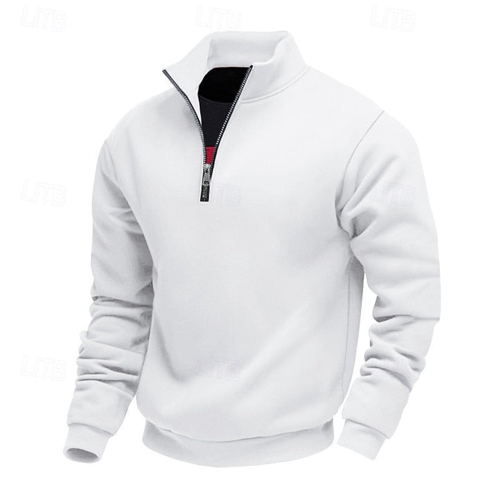 Refined Quarter-Zip Sweatshirt