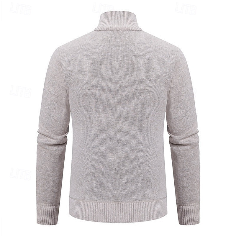 Textured Zip-Up Cardigan