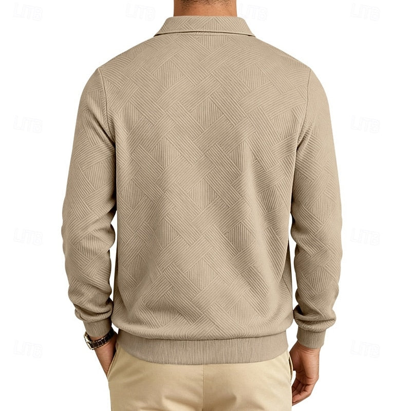 Textured Quarter-Zip Pullover