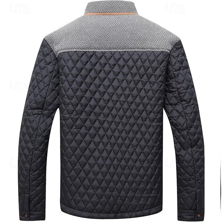 Quilted Stand-Collar Jacket