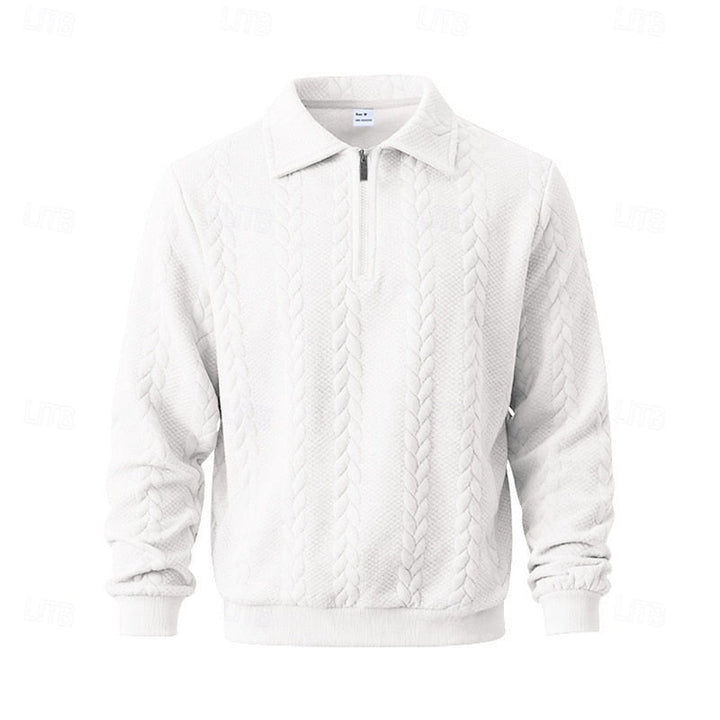 Collared Quarter-Zip Sweater