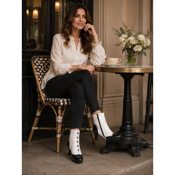 Vintage Buttoned Ankle Boots