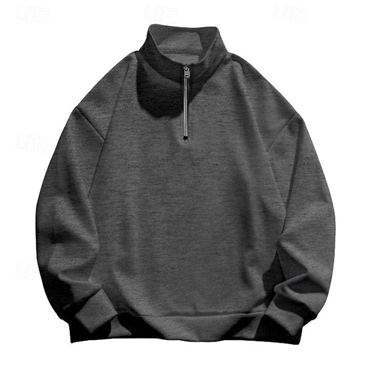 Quarter-Zip Standing Collar Pullover