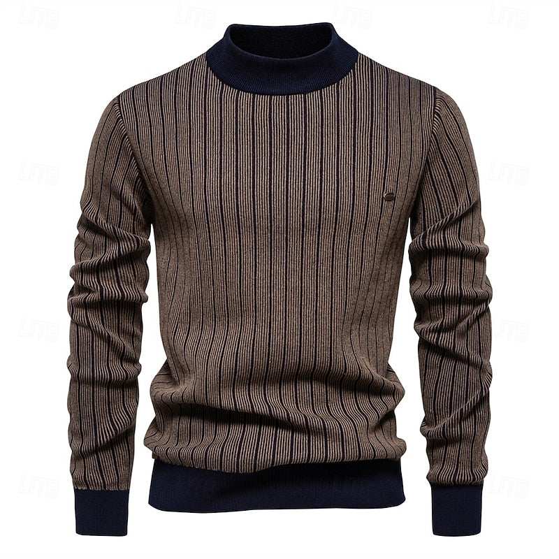 Ribbed Mock Neck Sweater