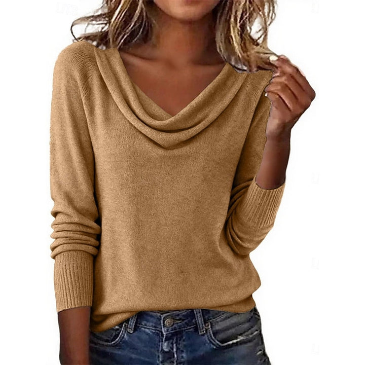 Draped Cowl Neck Sweater