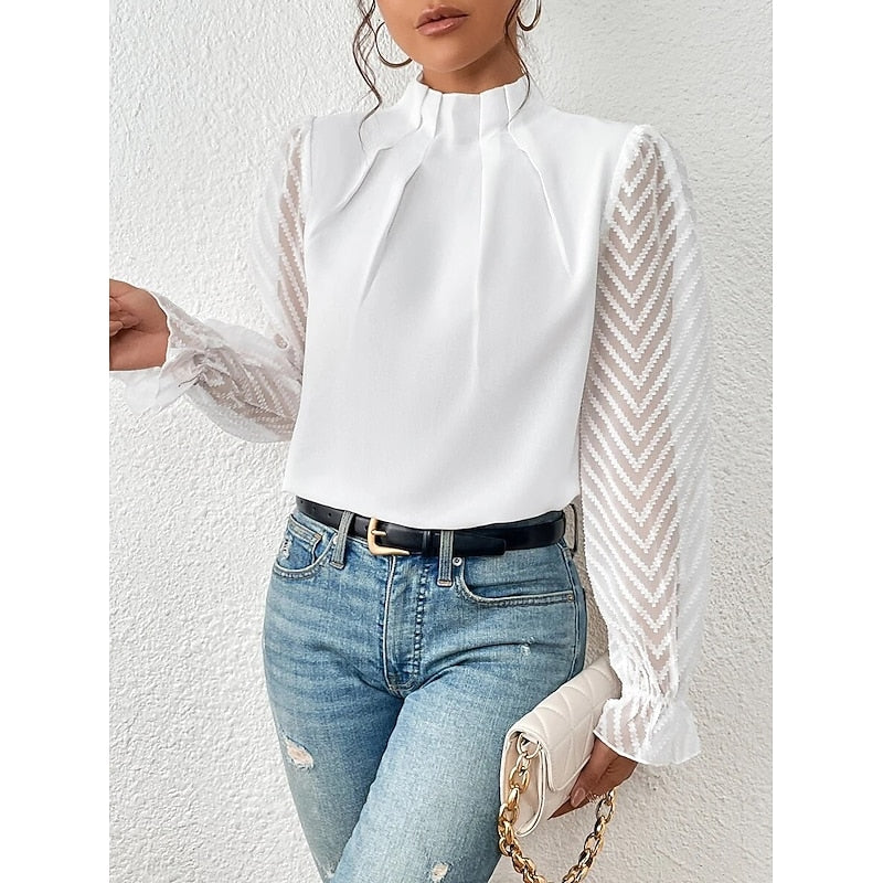 Elegant High-Neck Blouse