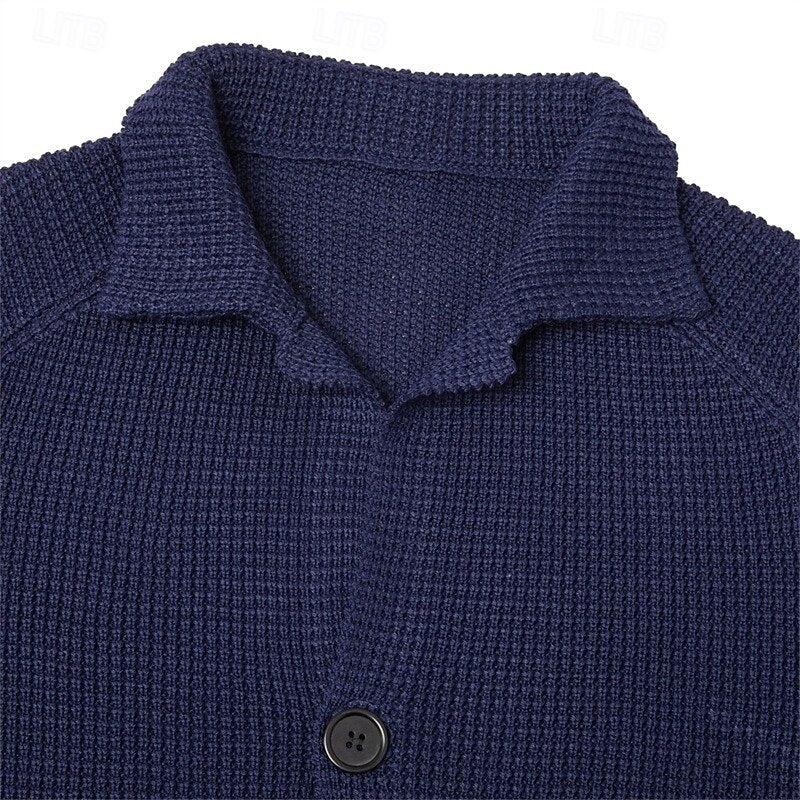 Textured Stand-Collar Cardigan