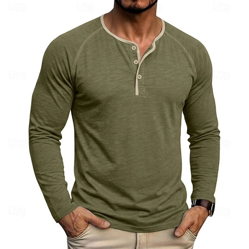 Classic Button Henley Shirt
