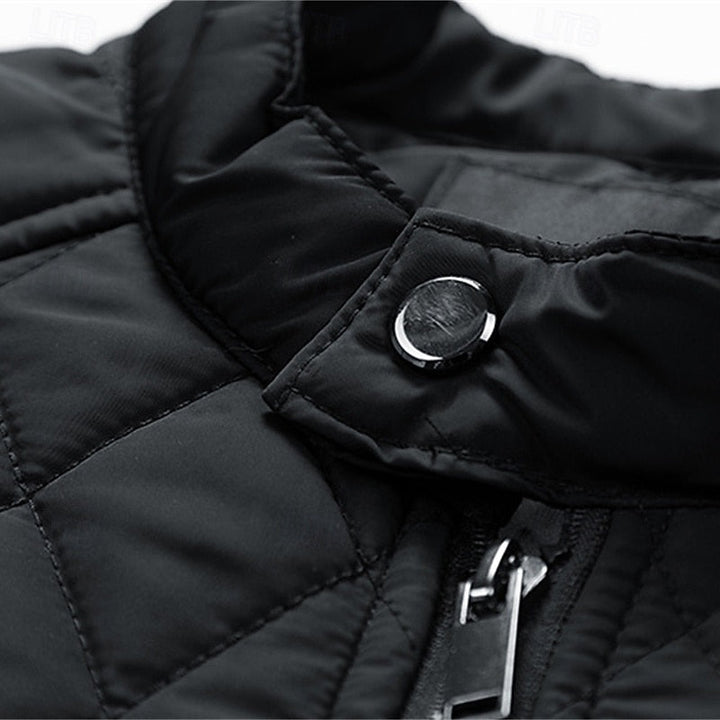Quilted Stand-Collar Jacket
