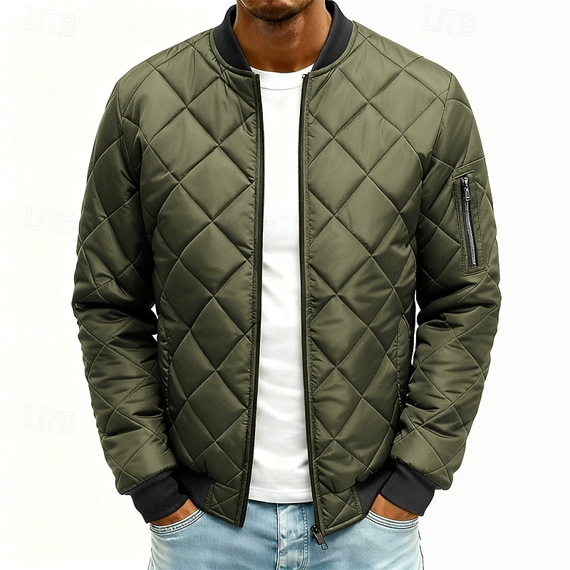Quilted Bomber Jacket